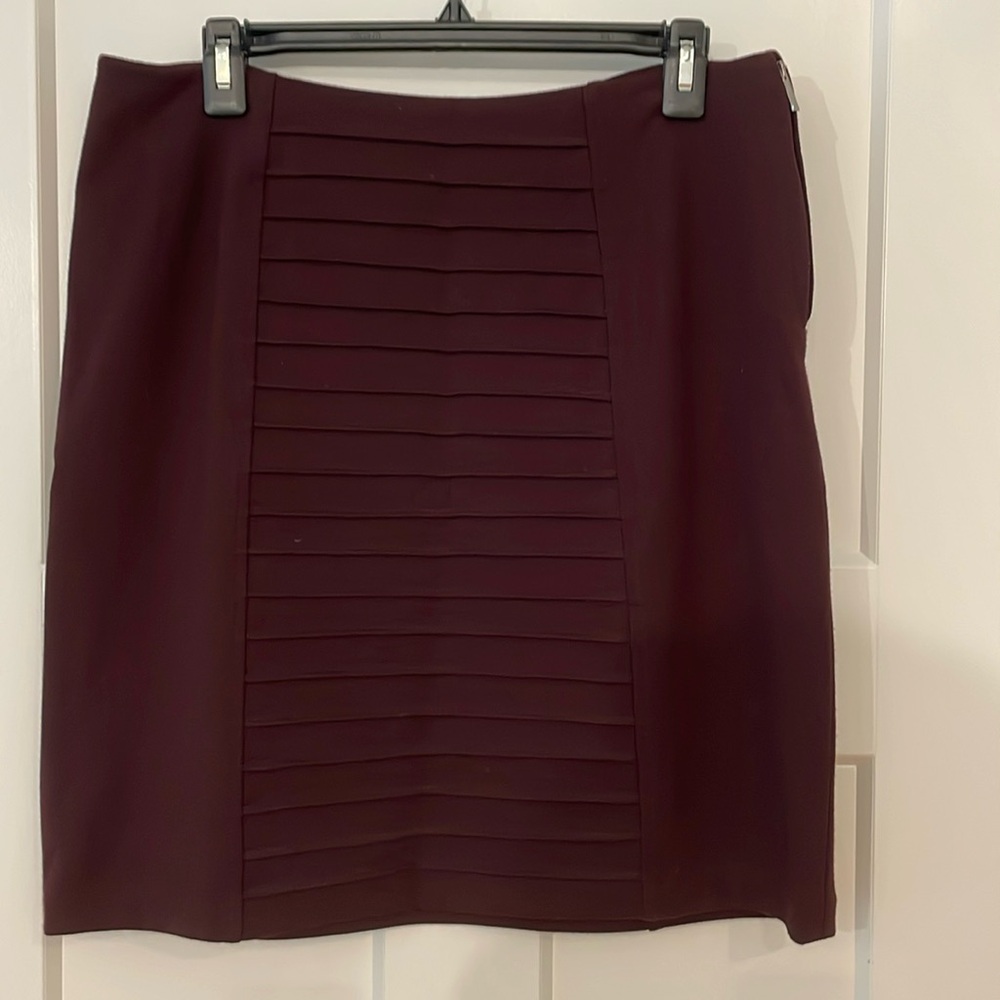 AdrienneVittadini skirt 20” burgundy size 8
